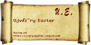Ujváry Eszter névjegykártya